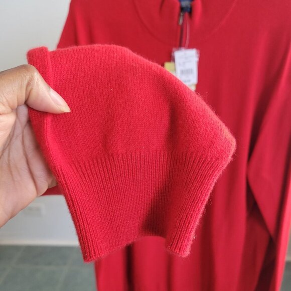 NWT – Joseph & Lyman Men’s Red ¼ Zip Up 100% Cashmere Sweater (Size: XXL) - Picture 4 of 7
